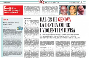 Dal g8 di Genova la destra copre i violenti in divisa
