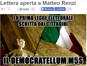 M5s, lettera aperta a Matteo Renzi: "Incontro in streaming per il Democratellum"