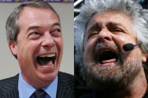 Nigel Farage e Beppe Grillo