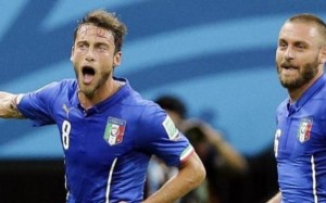 Marchisio esulta dopo il gol all'Inghilterra