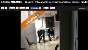 Monza, immigrato legato in commissariato. Questura: "Aveva ferito gli agenti"