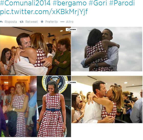 Cristina Parodi e il vestito come Michelle Obama
