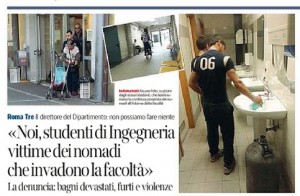 La denuncia degli studenti di Roma Tre: "Vittime dei nomadi..." Ester Palma, Corriere della Sera