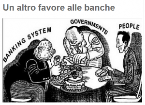 Blog Beppe Grillo: "Con anatocismo altro regalo di Renzi a banche"