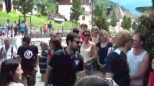Lazio, i tifosi ad Auronzo (foto da video)