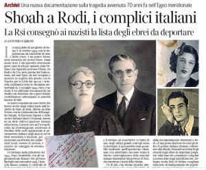 Rodi e Kos: italiani complici dei nazisti nello sterminio di 1.750 ebrei