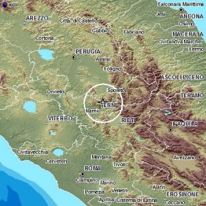 Terremoto Umbria, scossa del 2.5 tra Terni, Arrone, Ferentillo e Montefranco