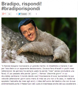 "Bradipo, rispondi!" Il post firmato Grillo e Casaleggio