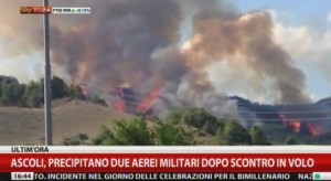 Ascoli Piceno, si scontrano in volo due tornado dell'Aeronautica e precipitano
