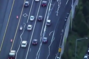 Usa, strisce segnaletiche a "zig zag" sull'Interstate 66