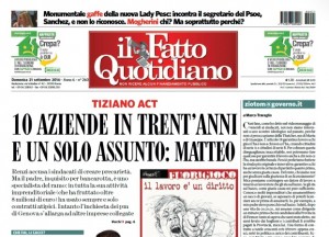 Marco Travaglio sul Fatto Quotidiano: "ziotom@governo.it"
