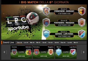Matera-Lupa Roma in diretta streaming su Sportube.tv: ecco come vederla