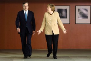 Angela Merkel e Mario Draghi