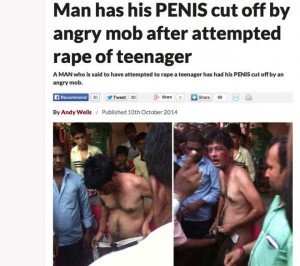 India: tenta di violentare ragazza, folla gli taglia pene con una mannaia FOTO