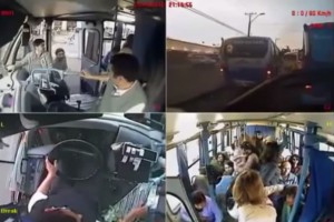 Cile, autista bus cede posto a donna con bambino: "Finché nessuno si alza non parto" 
