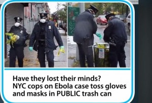 New York, poliziotti buttano nel cassonetto le tute anti ebola VIDEO
