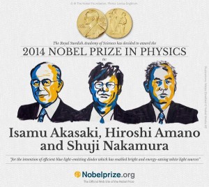 Nobel Fisica 2014, premiati Isamu Akasaki, Hiroshi Amano e Shuji Nakamura