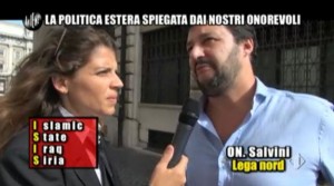 Matteo Salvini durante una vecchia puntata delle Iene