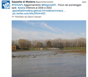 Po oltre i 9 metri: a Reggio Emilia l'acqua tracima, allarme a Mantova