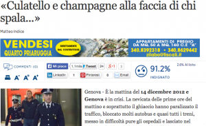 Genova sotto la neve, il manager Grondona: "Champagne alla faccia di chi spala"