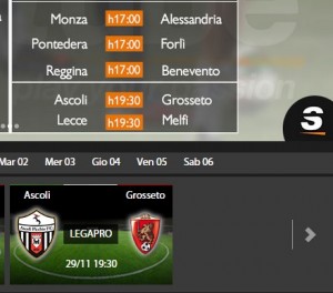 Ascoli-Grosseto: diretta streaming su Sportube.tv, ecco come vederla