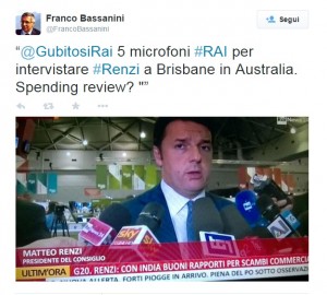 Rai, per il G20 di Renzi 5 inviati. Luigi Gubitosi dimentica la spending review