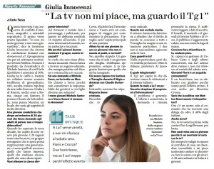 Giulia Innocenzi: "Ad AnnoUno vietato fare i personaggi". Via 14 giovani su 20