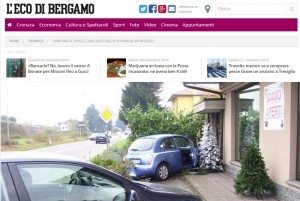 Bonate Sopra (Bergamo): tamponata, finisce con auto nella vetrina di un negozio