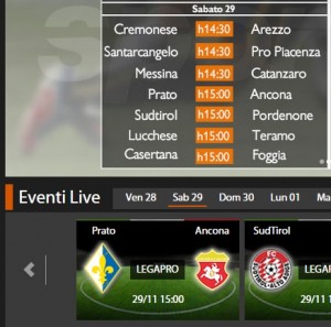Prato-Ancona: diretta streaming su Sportube.tv, ecco come vederla