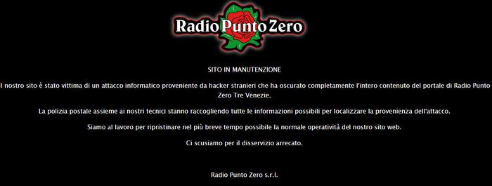 Trieste, hacker a Radio Punto Zero: scritte pro Isis sul sito FOTO