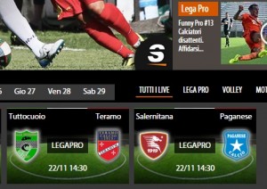 Salernitana-Paganese: diretta streaming su Sportube.tv, ecco come vederla