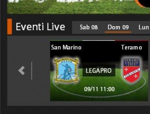 San Marino-Teramo: diretta streaming su Sportube.tv, ecco come vederla