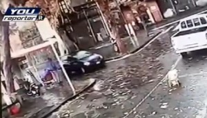 Maltempo Catania: l’auto parte pochi secondi prima che l’albero cada VIDEO