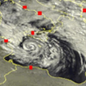 'immagine satellitare tratta da Sat24.com mostra l'evoluzione del ciclone 