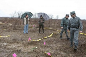 Il campo dove è stato ritrovato il cadavere di Yara Gambirasio