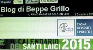 Blog di Beppe Grillo fa pubblicità a Rai, Cdp e perfino a Monte Paschi