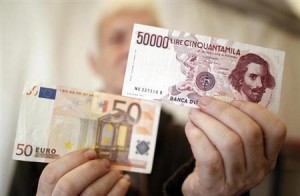 Euro-lira: appesi a un filo, pronti a tagliarlo