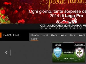 Matera-Aversa: diretta streaming su Sportube.tv, ecco come vederla