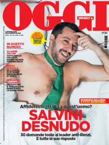 La copertina di Oggi: "Salvini desnudo"
