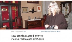 Patti Smith a casa di Papa Giovanni: icona rock visita Sotto il Monte 