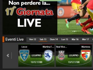 Real Vicenza-Mantova: diretta streaming su Sportube.tv, ecco come vederla