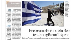 Berlino e Bce trattano già con Tsipras. Tonia Mastrobuoni, La Stampa