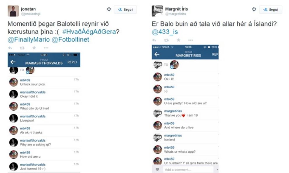 Mario Balotelli flirta con una 19enne. Fidanzato li scopre e pubblica chat