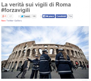 Beppe Grillo sul blog: Vigili Roma? Accanimento per distrarre da mafia Capitale