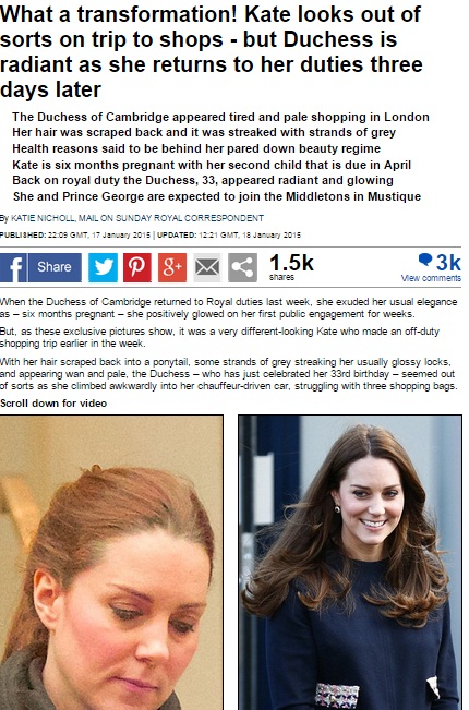 Kate Middleton, capelli grigi e occhiaia. "Si teme per la gravidanza" FOTO