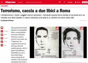 Terrorismo, Espresso: ricercati 2 libici a Roma, in zone Esquilino e Pigneto