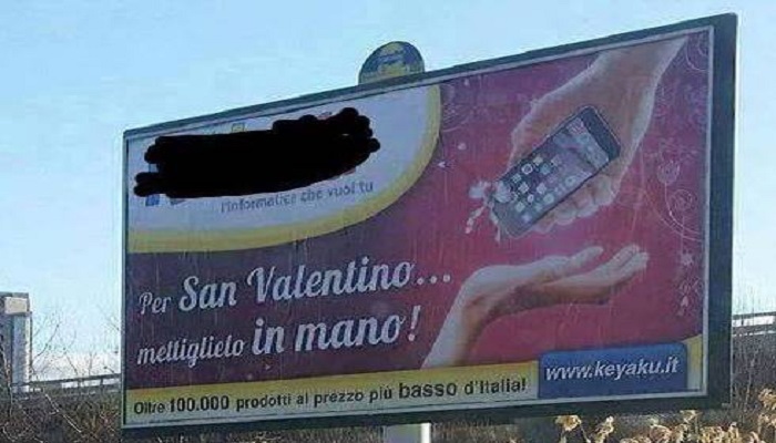 "A San Valentino mettiglielo in mano", la pubblicità virale su Facebook