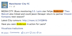 "Avete visto in azione Anderson nella Lazio?" 