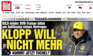 Jurgen Klopp lascia il Borussia Dortmund. Bild: "Chiesta la rescissione"
