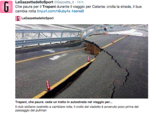 Trapani, cede tratto autostrada nel viaggio per Catania FOTO